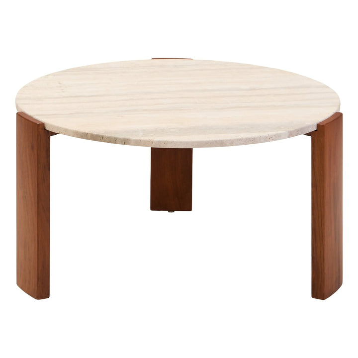 Ravello Round Travertine Top Large Coffee Table  Nicholas John Interiors