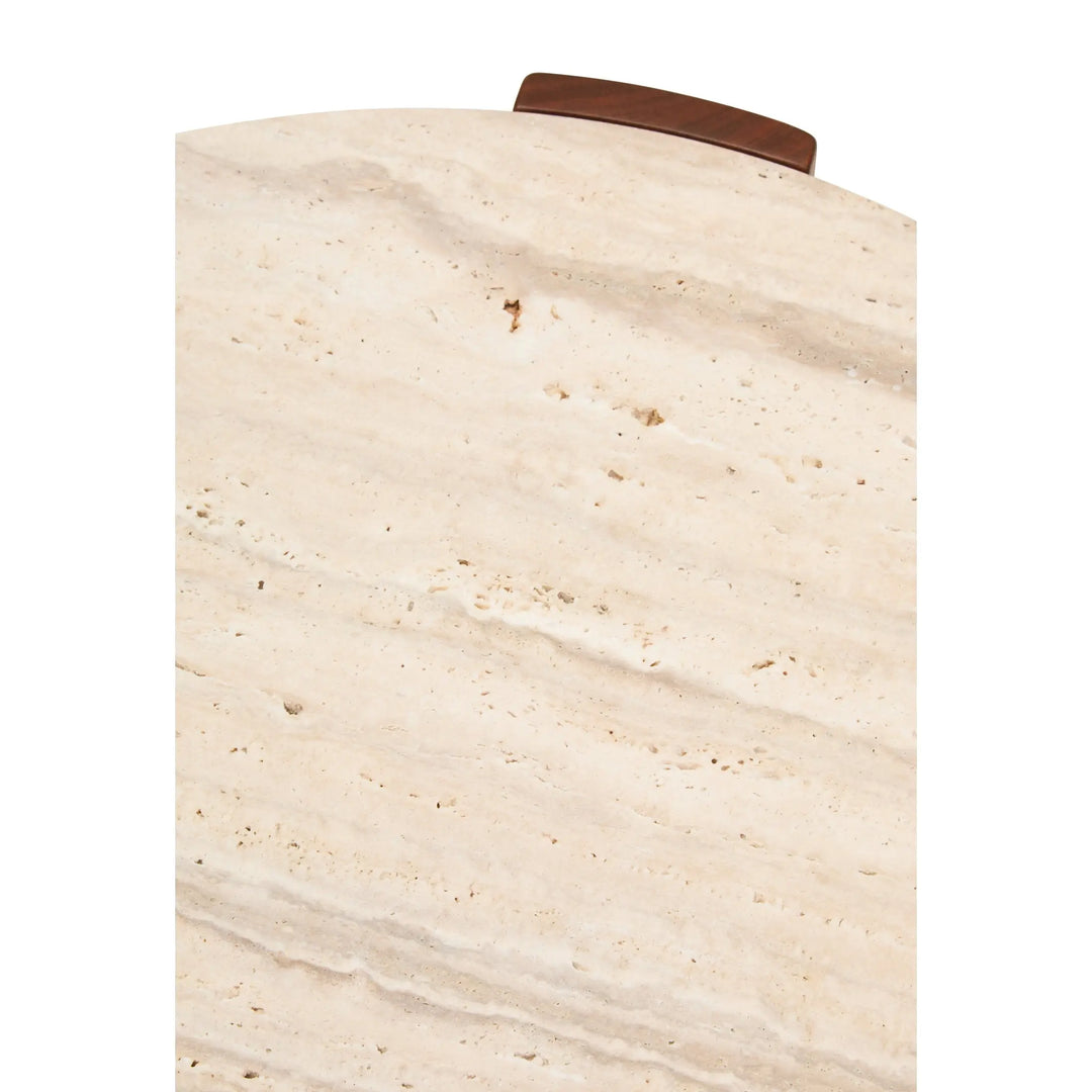 Ravello Round Travertine Top Small Coffee Table  Nicholas John Interiors