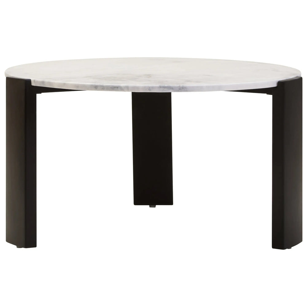 Ravello Round White Marble Top Large Coffee Table  Nicholas John Interiors