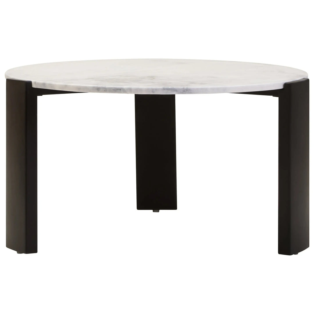 Ravello Round White Marble Top Large Coffee Table  Nicholas John Interiors