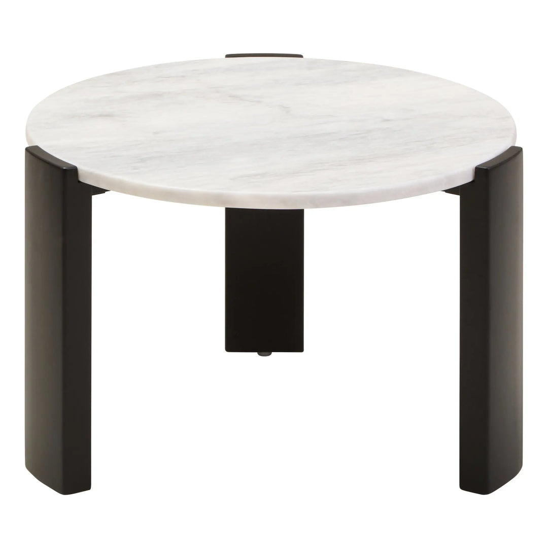 Ravello Round White Marble Top Small Coffee Table  Nicholas John Interiors