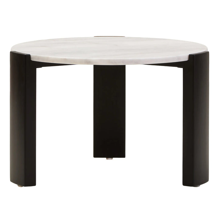 Ravello Round White Marble Top Small Coffee Table  Nicholas John Interiors