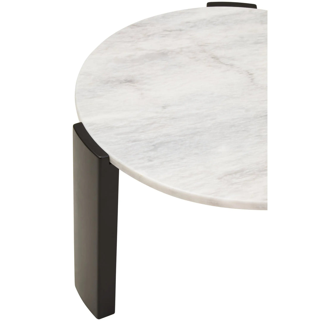 Ravello Round White Marble Top Small Coffee Table  Nicholas John Interiors