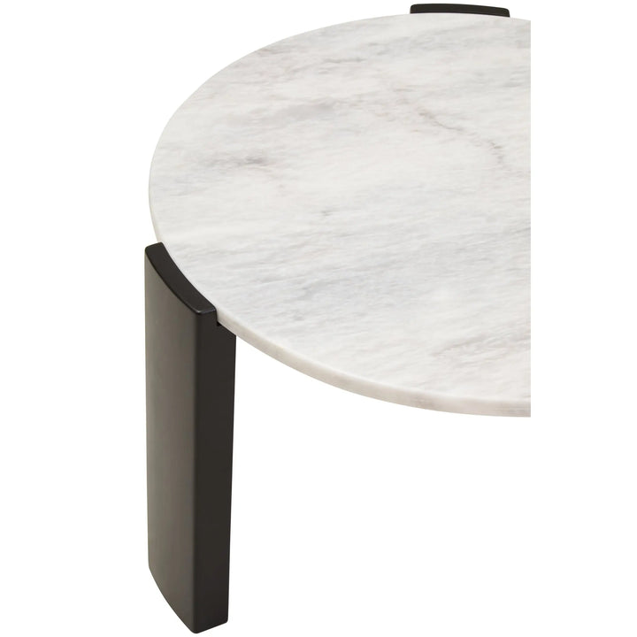 Ravello Round White Marble Top Small Coffee Table  Nicholas John Interiors