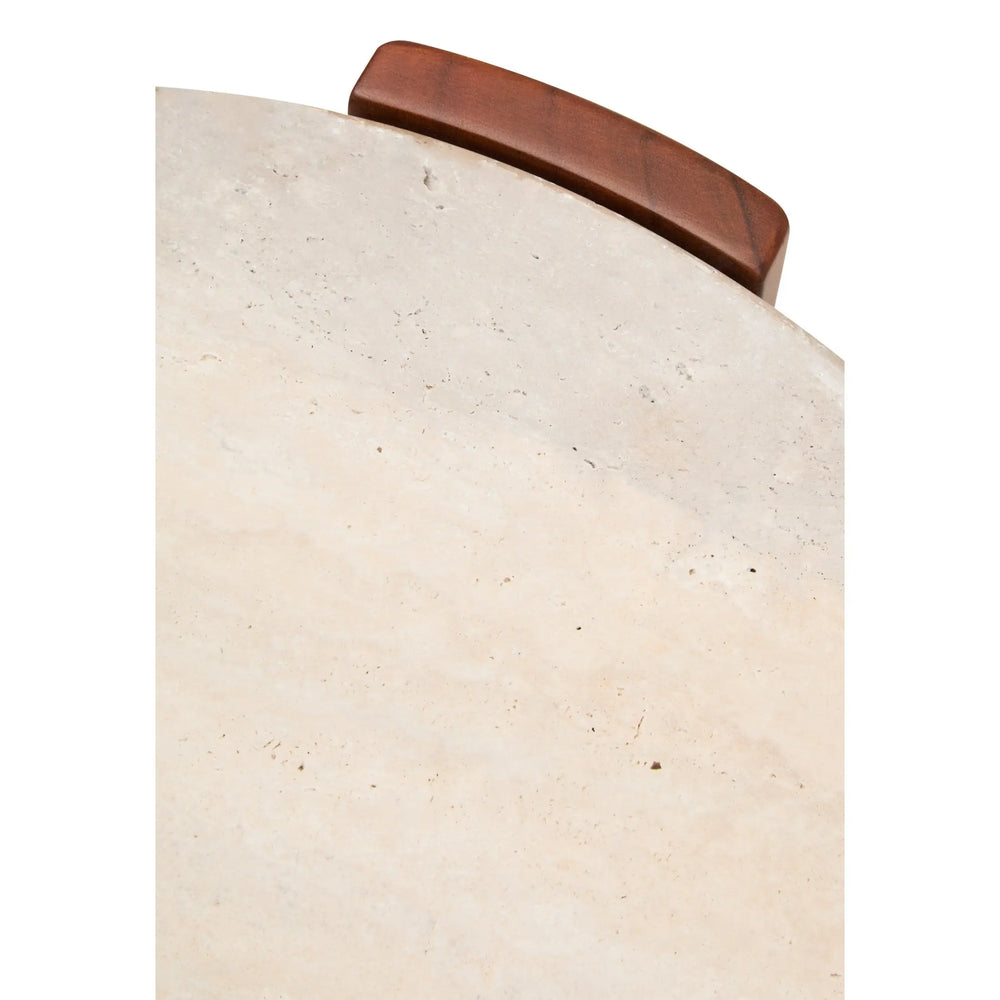 Ravello Travertine Top Round Side Table  Nicholas John Interiors
