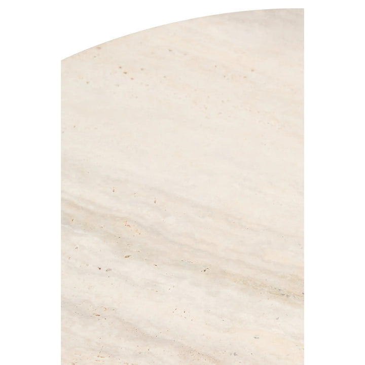 Ravello Travertine Top Round Side Table  Nicholas John Interiors