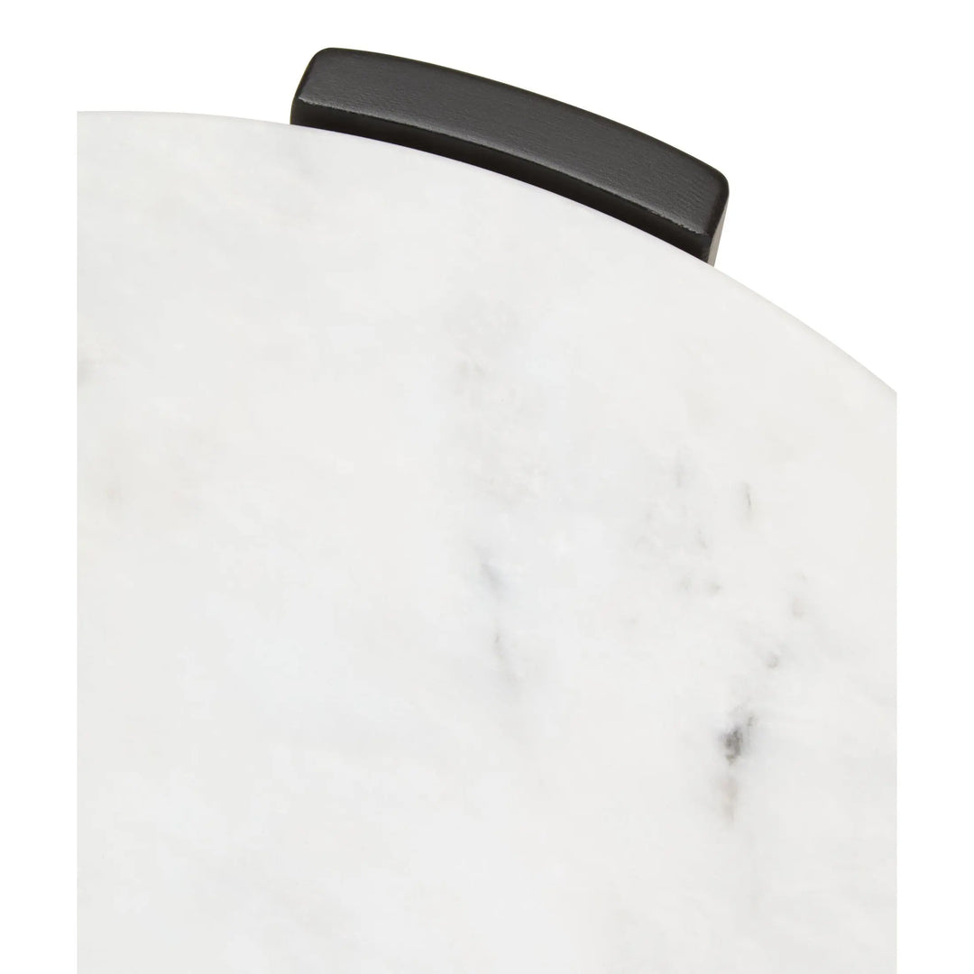Ravello White Marble Top Round Side Table  Nicholas John Interiors