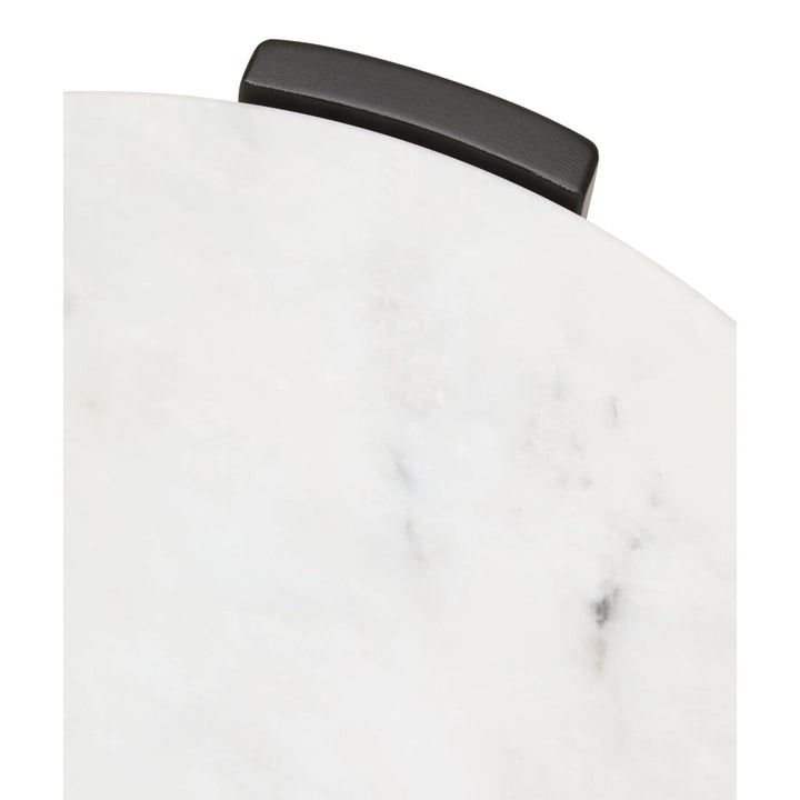 Ravello White Marble Top Round Side Table  Nicholas John Interiors
