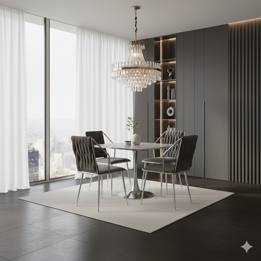 Rialto Square Grey Dining Table