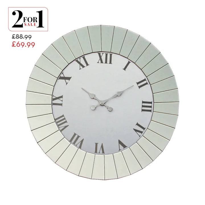 Round Mirror Wall Clock Lina Home