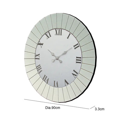 Round Mirror Wall Clock Lina Home