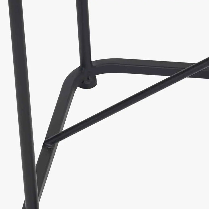 Roxy Glass and Black Metal Console Table   Nicholas John Interiors