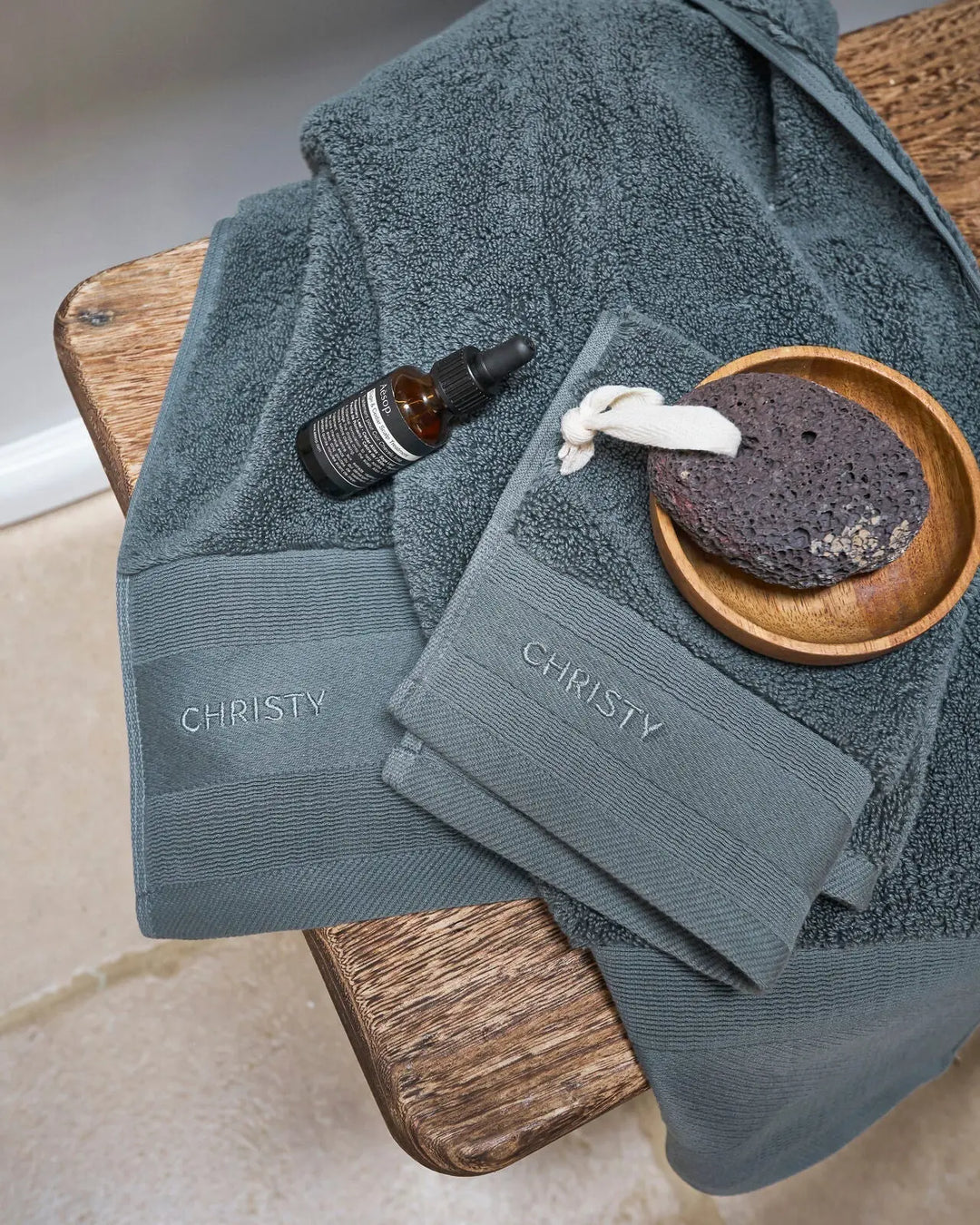 Christy Signature Bath Sheet Slate Blue Christy