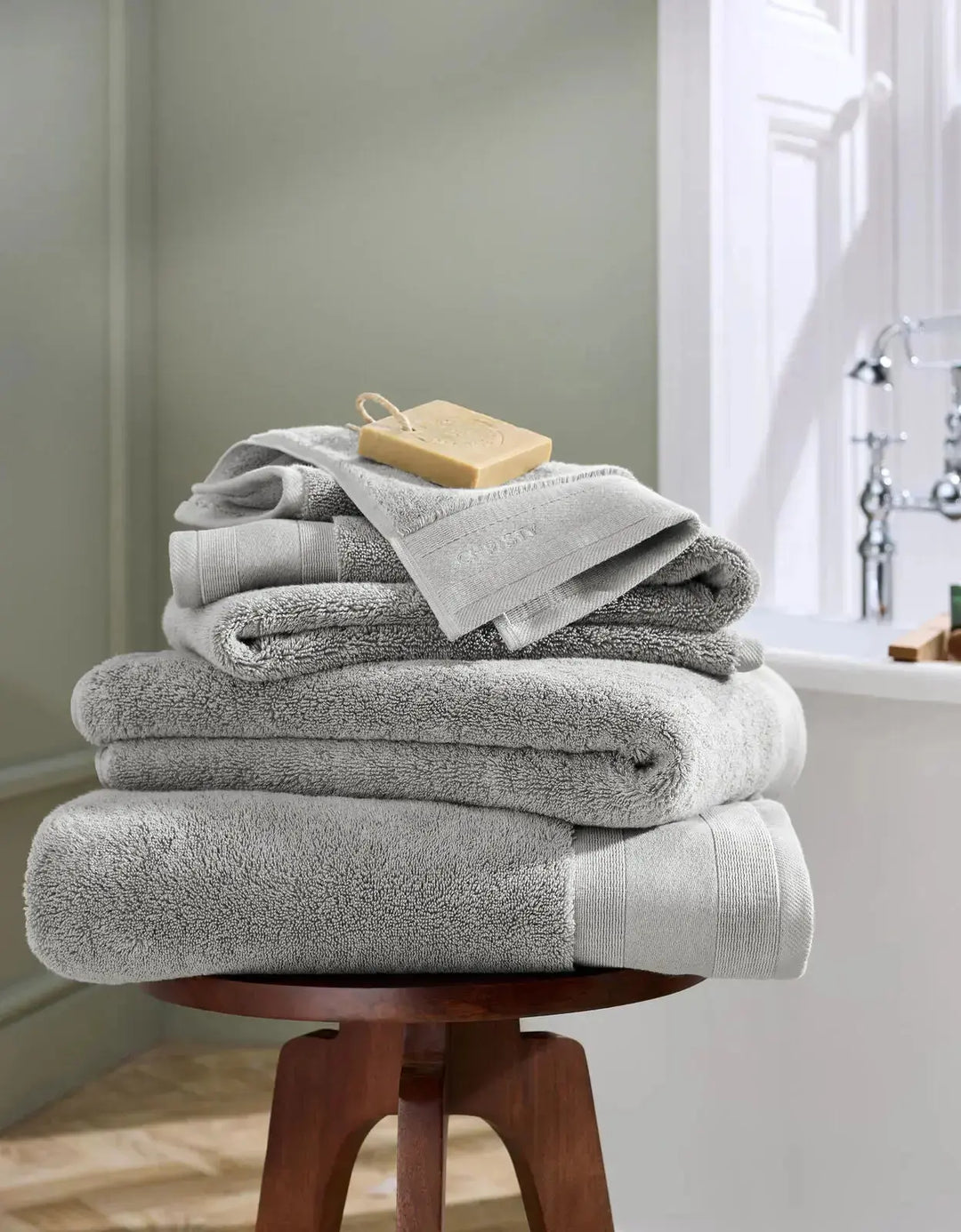Christy Signature Hand Towel - Opal Grey Christy