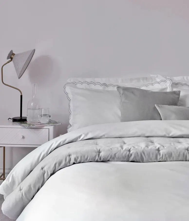 Christy Scallop Edge Duvet Set in Matcha Christy