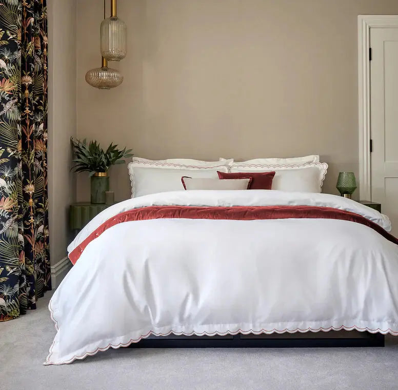 Christy Scallop Edge Duvet Set in Matcha Christy