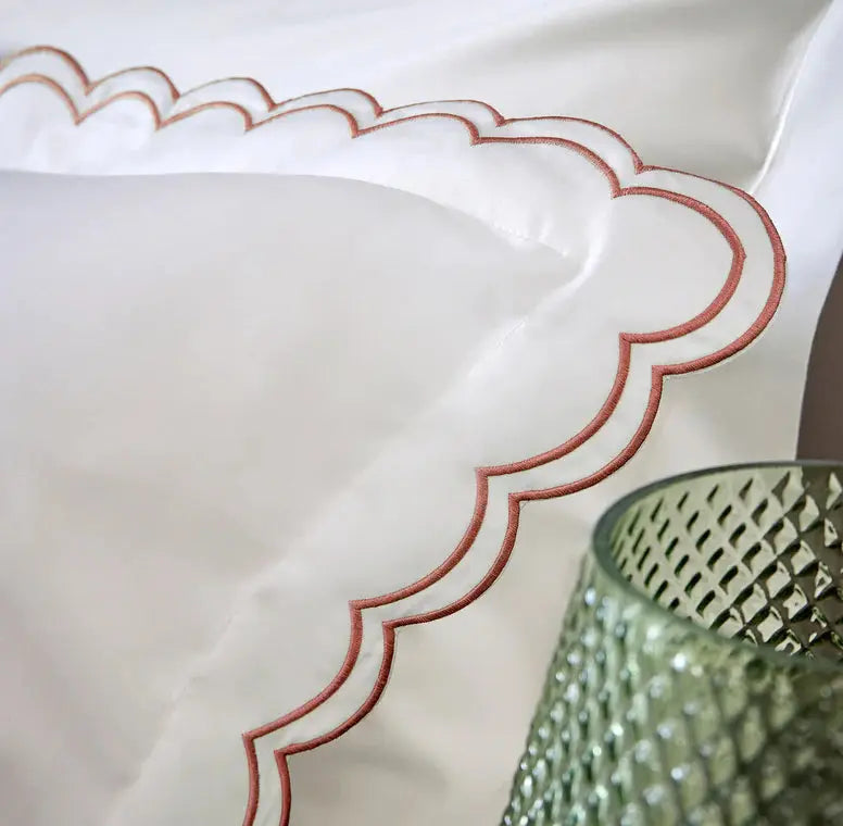 Christy Scallop Edge Duvet Set in Matcha Christy