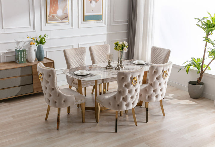 Stratford Oval Ceramic Gold Coffee Table