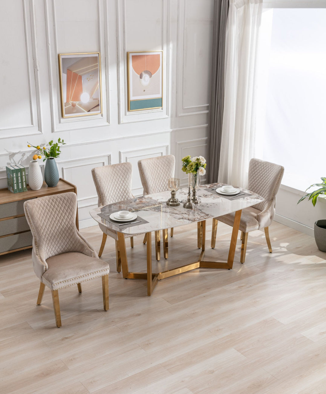Stratford Oval Ceramic Gold Coffee Table