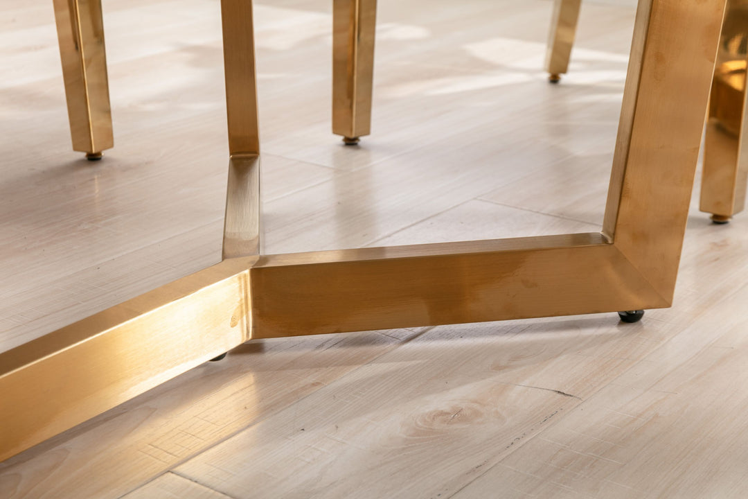 Stratford Rectangle Ceramic Gold Coffee Table