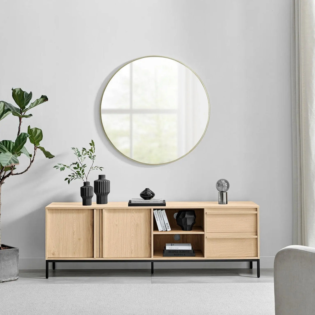 Svit Oak Effect TV Stand with 2 Doors & Drawers UCPMJ