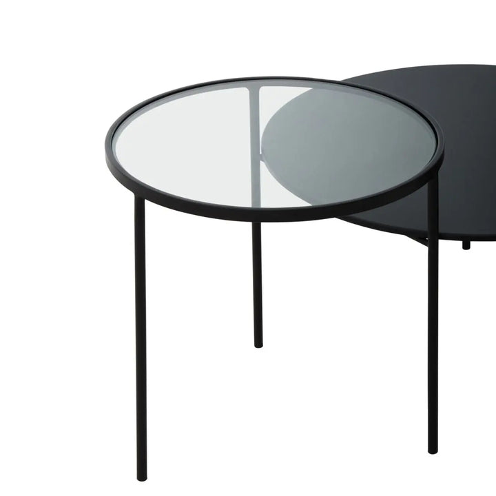 Terenzo Coffee Table With Glass and Metal Tops NJ HOME PREMIER HOUSEWARES