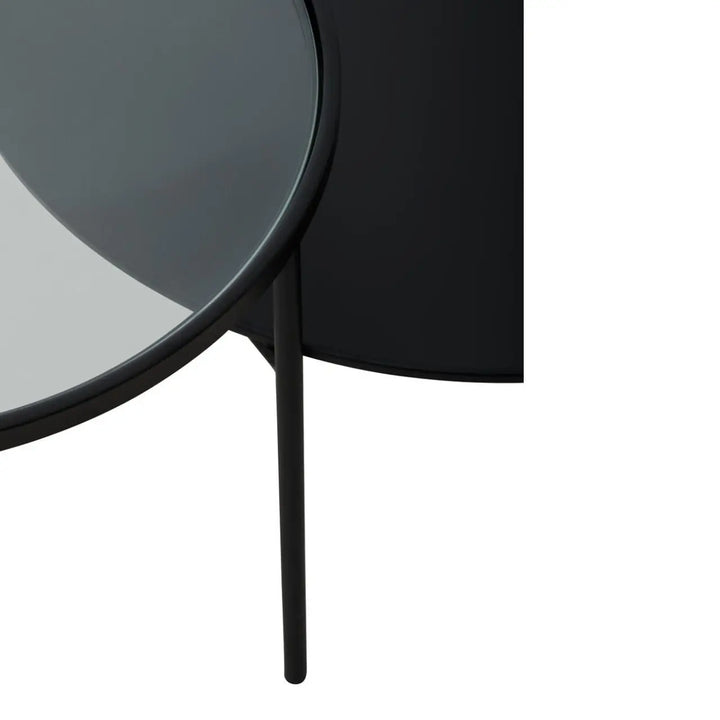 Terenzo Coffee Table With Glass and Metal Tops NJ HOME PREMIER HOUSEWARES