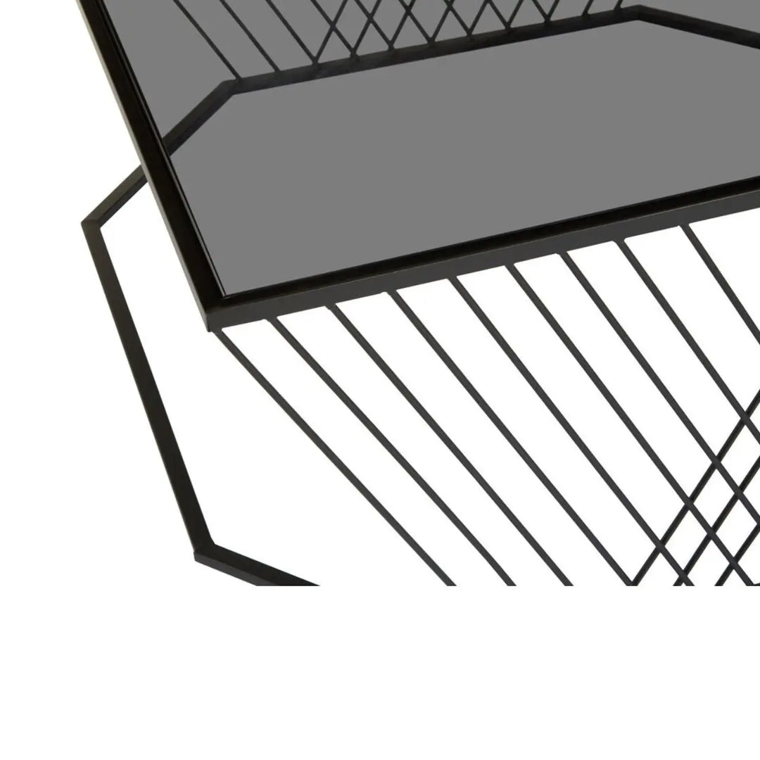 Terenzo Coffee Table With Grey Glass Top NJ HOME PREMIER HOUSEWARES