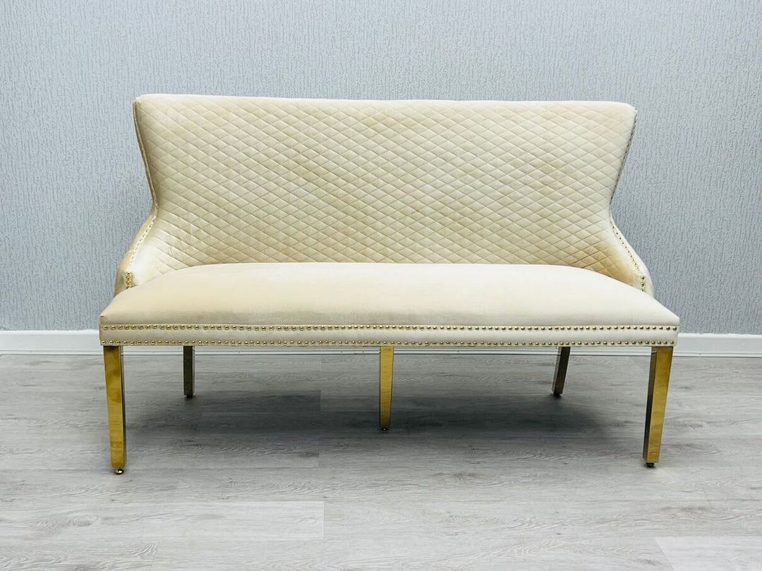 Verona Cream Gold Luxury Bench