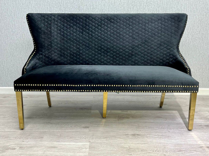 Verona Black Gold Luxury Bench