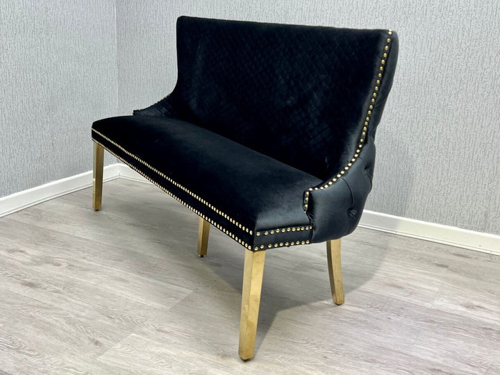 Verona Black Gold Luxury Bench
