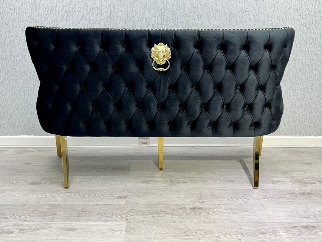 Verona Black Gold Luxury Bench