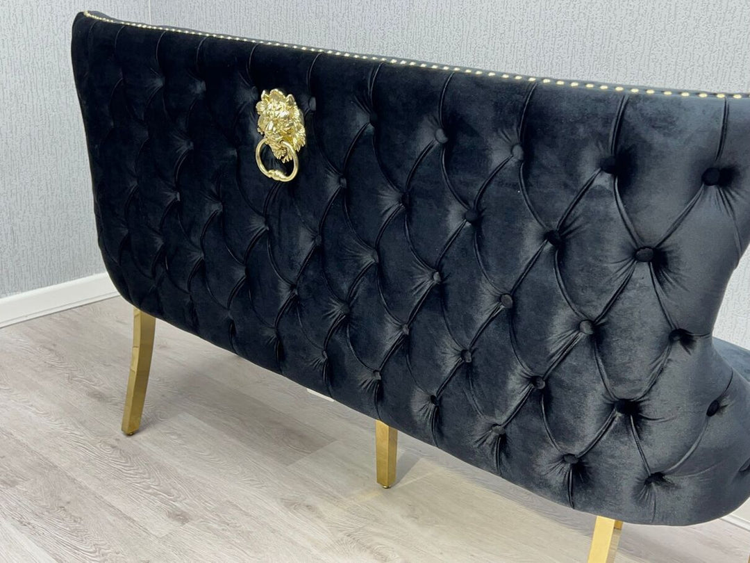 Verona Black Gold Luxury Bench
