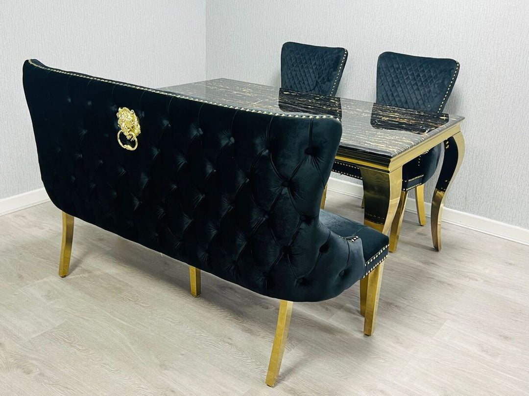 Verona Black Gold Luxury Bench
