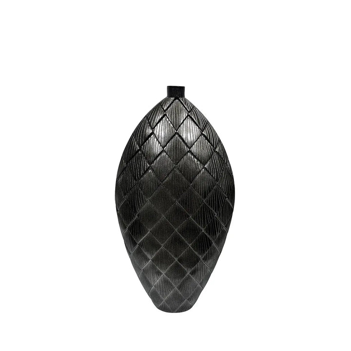 Gunmetal Grey Polyresin Vase – 51 cm Lina Home