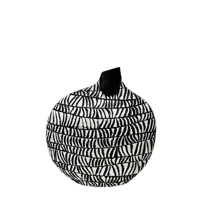Black And White Patterned Polyresin Vase Lina Home