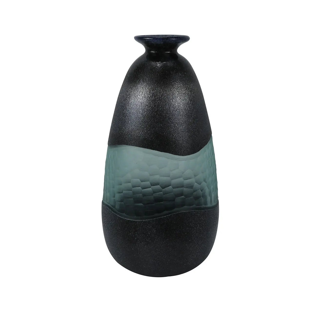Black and Green Handmade 38.5cm Decorative Vase Lina Home
