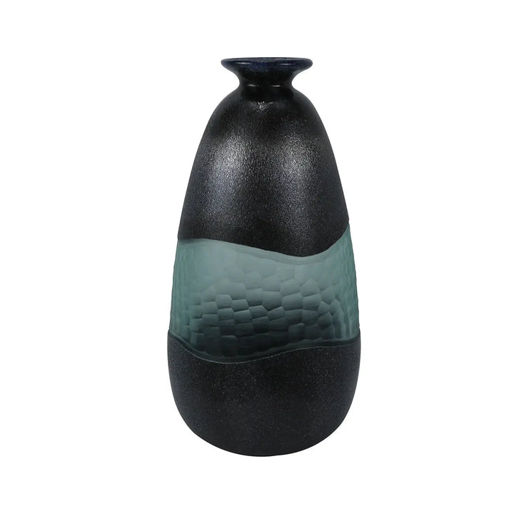Black and Green Handmade 38.5cm Decorative Vase Lina Home