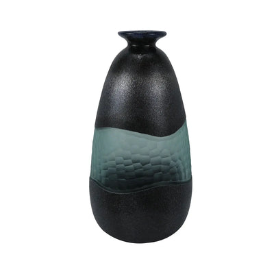 Black and Green Handmade 38.5cm Decorative Vase Lina Home
