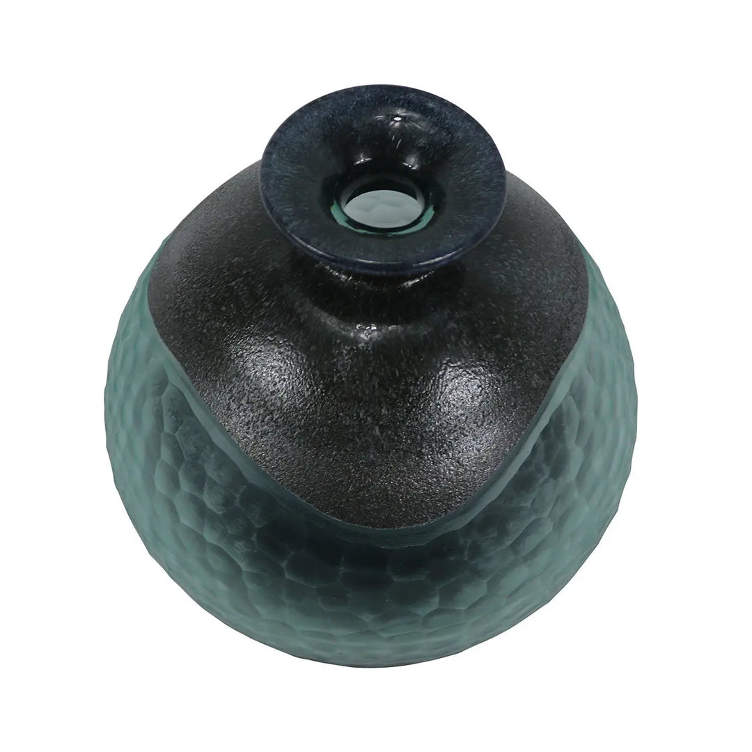 Black and Green Handmade 22.5cm Decorative Vase Lina Home