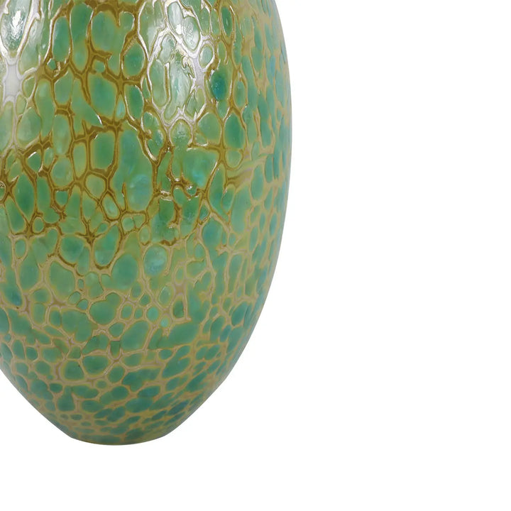 Coffee Brown and Blue Handmade Decorative Vase – 30.5 cm Lina Home