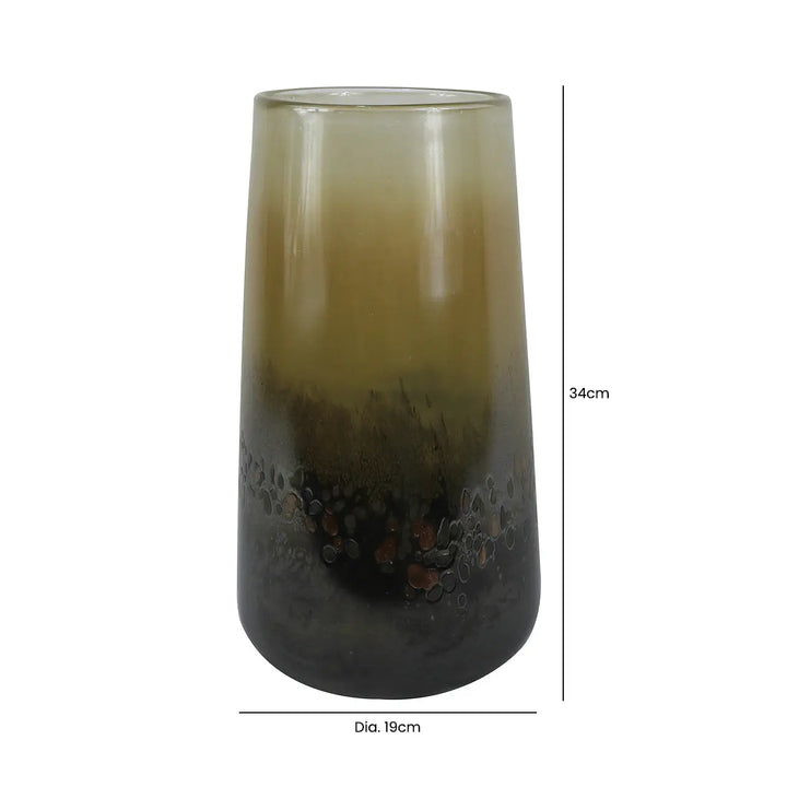 Brown Handmade Glass Vase Lina Home
