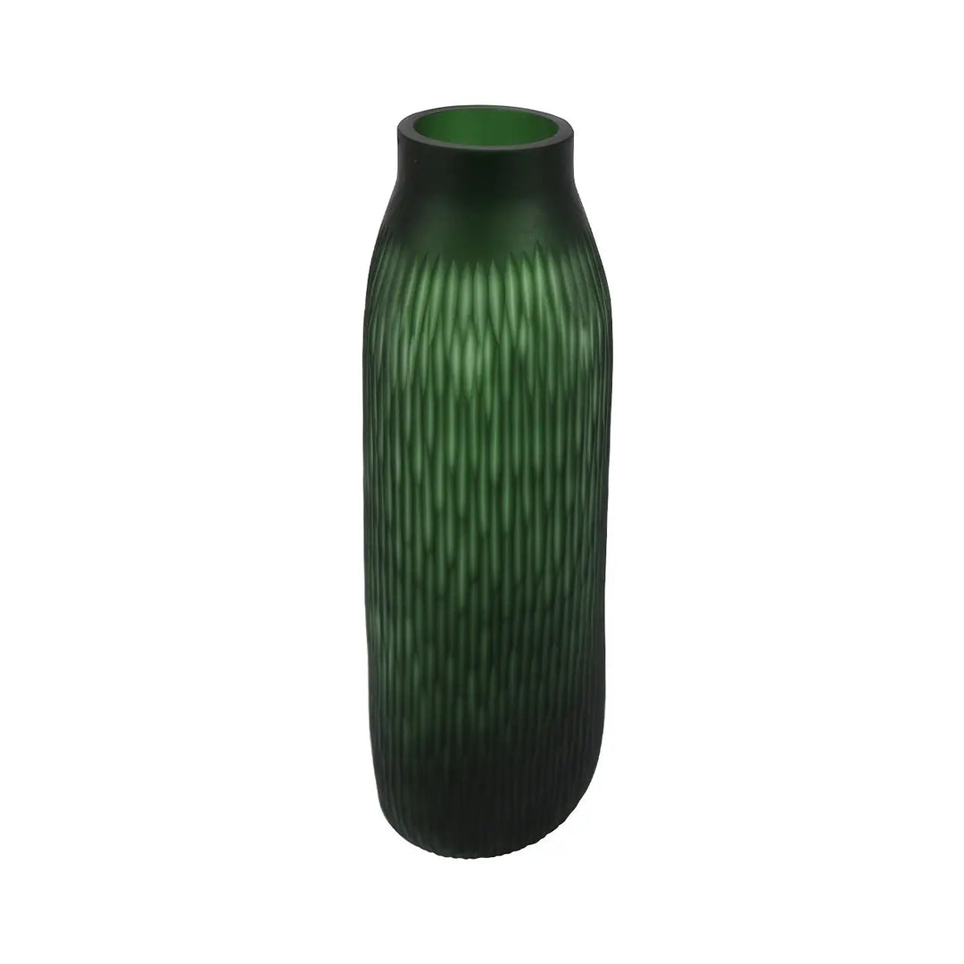 Green Handmade Decorative 42.5cm Glass Bud Vase Lina Home