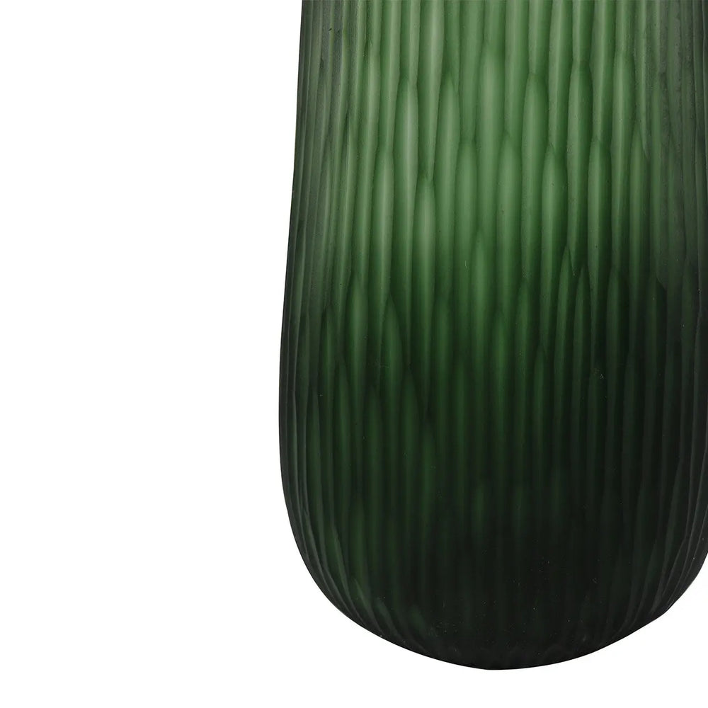 Green Handmade Decorative 42.5cm Glass Bud Vase Lina Home