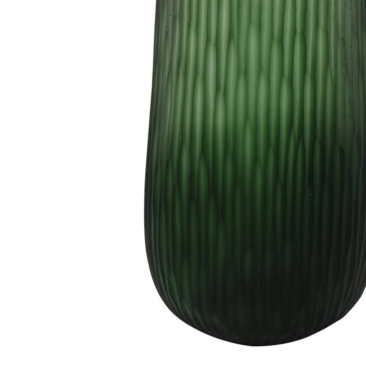 Green Handmade Decorative 42.5cm Glass Bud Vase Lina Home