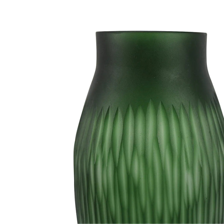 Green Handmade Decorative 42.5cm Glass Bud Vase Lina Home