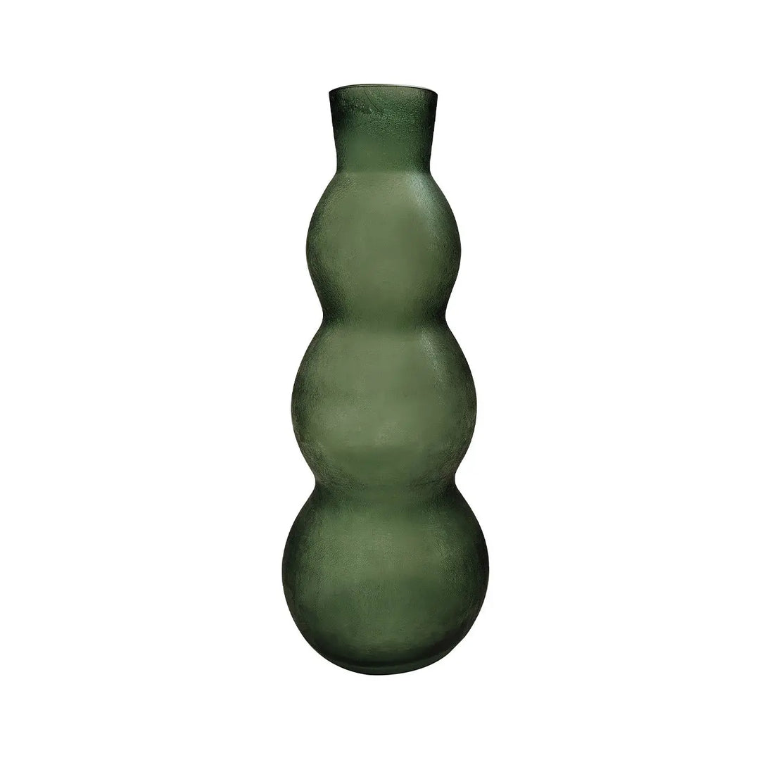 Cracked Green Frost Bubble Shape Glass Vase – 50 cm Lina Home