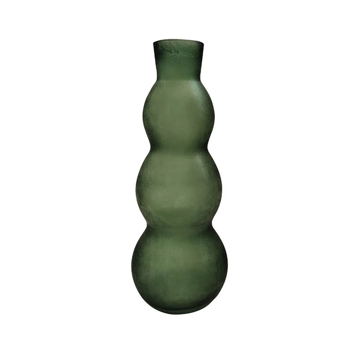 Cracked Green Frost Bubble Shape Glass Vase – 50 cm Lina Home