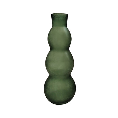 Cracked Green Frost Bubble Shape Glass Vase – 50 cm Lina Home