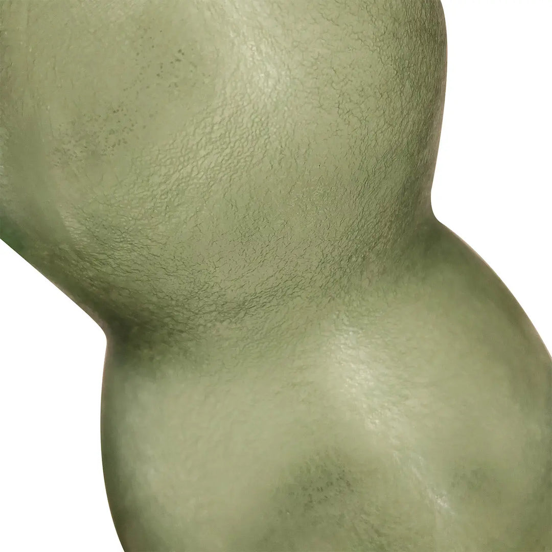 Cracked Green Frost Bubble Shape Glass Vase – 50 cm Lina Home